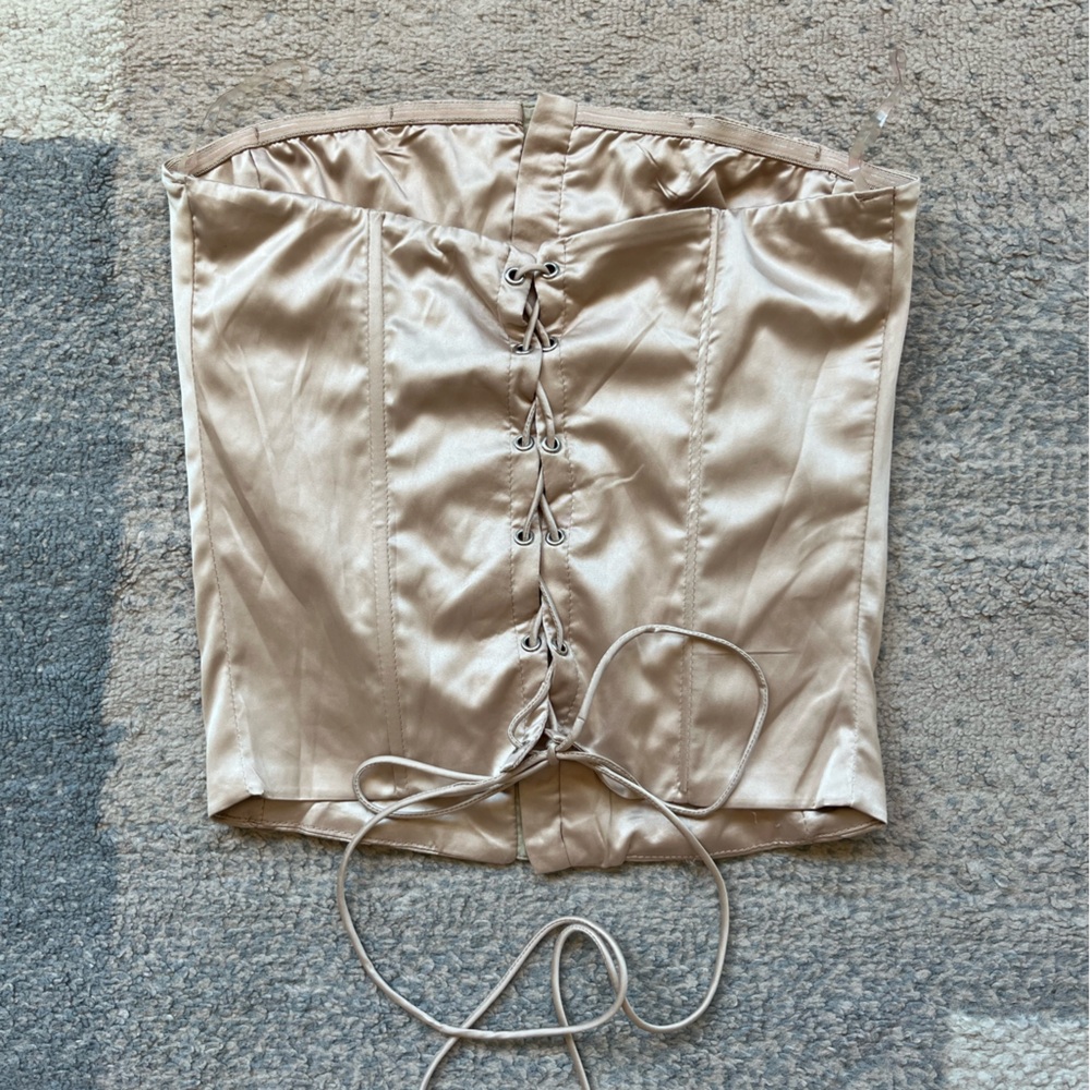 Gold Satin corset top